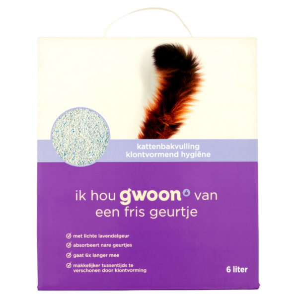 G'woon Kattenbakvulling met Lichte Lavendelgeur